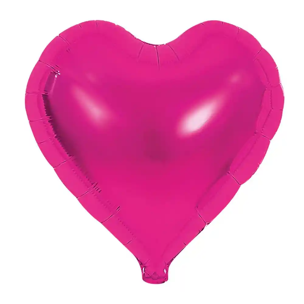 Globo Metalizado Corazon Fucsia 18"