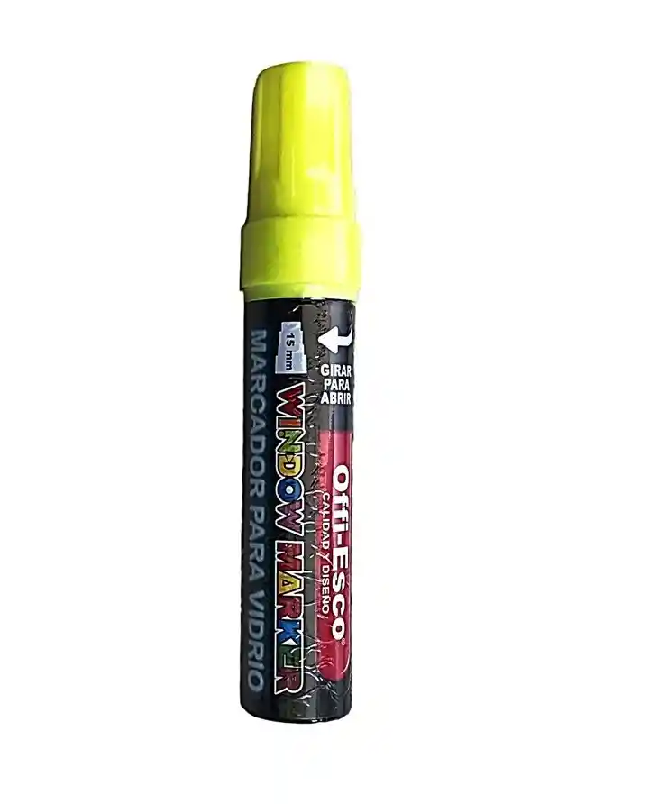 Marcador Para Vidrio Window Marker Lavable Offi Esco Oe-550 Amarillo
