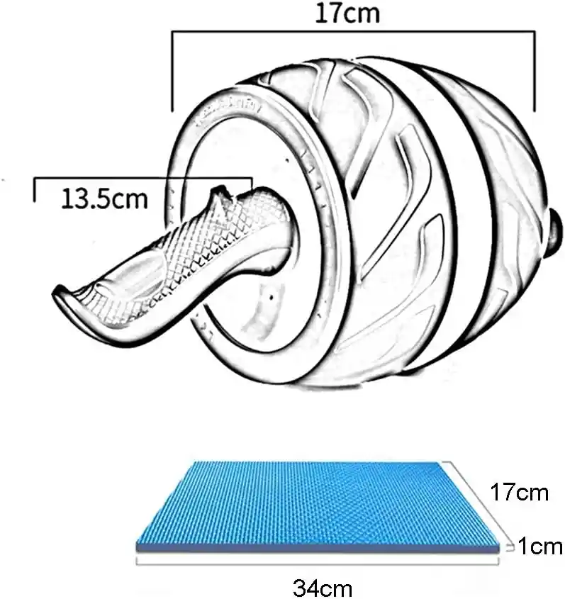 Rueda Abdominal Profesional Ultra Pro Con Tracción Ancha