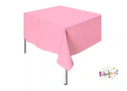 Mantel Plastico Para Fiesta Rosado 183 X 137 Cm