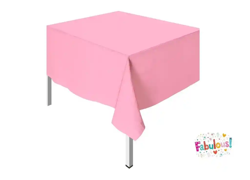 Mantel Plastico Para Fiesta Rosado 183 X 137 Cm