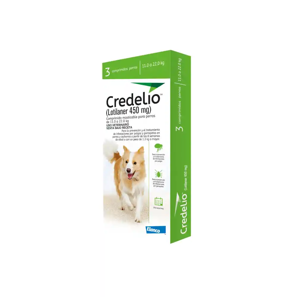 Antipulgas Y Garrapatas Credelio Caja Verde 11 - 22 Kg Caja X3