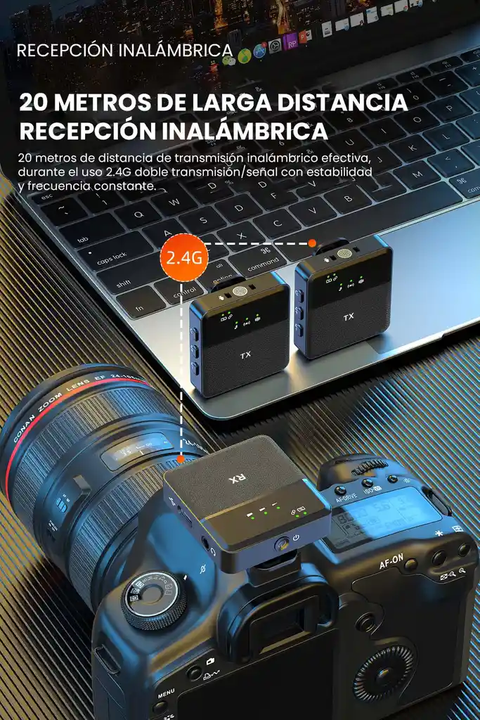 Micrófono Inalámbrico De Solapa Sx9 / Microfono Inalambrico 2 En 1 De