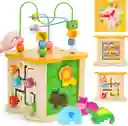 Cubo Laberinto 3d Didáctico Madera Reloj Montessori