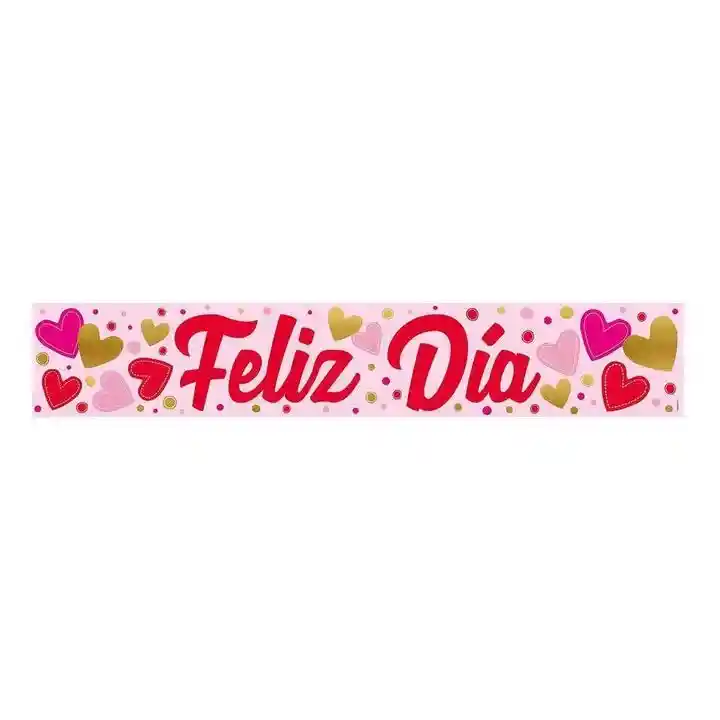 Letrero Metalizado Jumbo Feliz Dia Corazones 165 Cm Sempertex Dia De La Mujer Dia De Las Madres