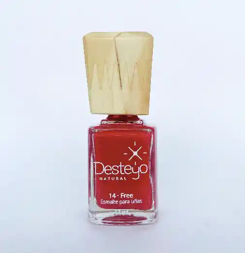 Esmaltes 10 Free Desteyo Natural Cereza - Rojo Vivo