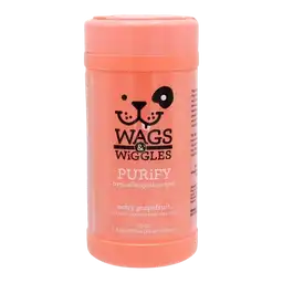 Wags Wiggles Pañitos Purify Pomelo Hipoalergenicos X 100 Und