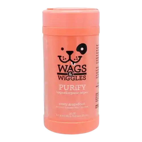 Wags Wiggles Pañitos Purify Pomelo Hipoalergenicos X 100 Und