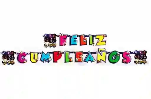 Letrero Feliz Cumpleaños Disco