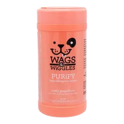 Wags Wiggles Pañiitos Purify Pomelo Hipoalergenicos X 50 Und En Tarro