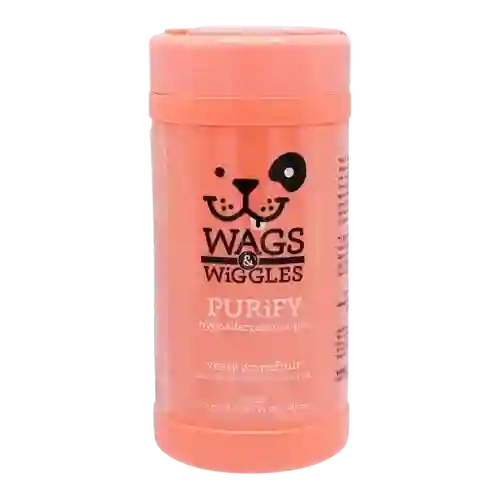 Wags Wiggles Pañiitos Purify Pomelo Hipoalergenicos X 50 Und En Tarro