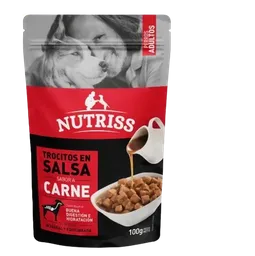 Nutriss Perros Adult Sachet Trocitos En Salsa Sabor A Carne X 100 Gr