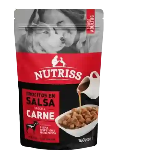 Nutriss Perros Adult Sachet Trocitos En Salsa Sabor A Carne X 100 Gr