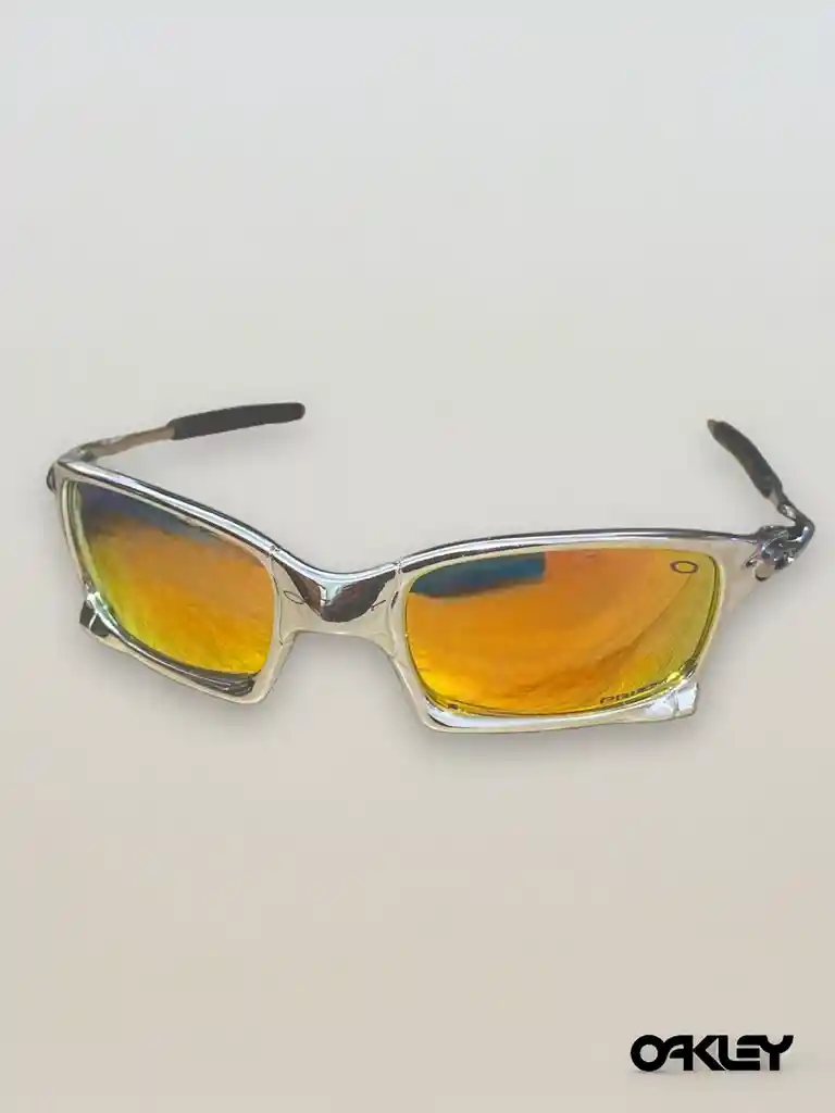 Gafas De Sol Oakley Gafas Metálicas, Lentes De Protección Solar, Gafas De Ciclismo, Plateado Lente Dorado