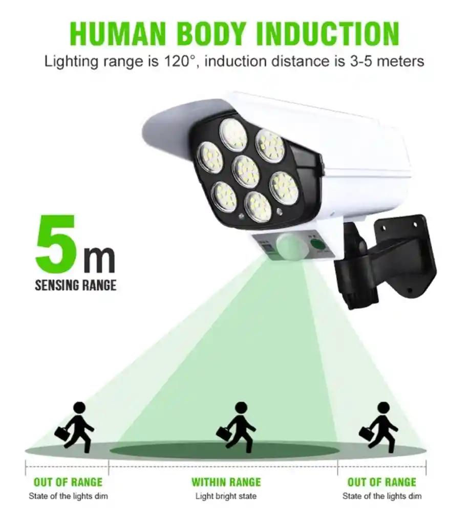 Camara Falsa Solar 77 Led + Control