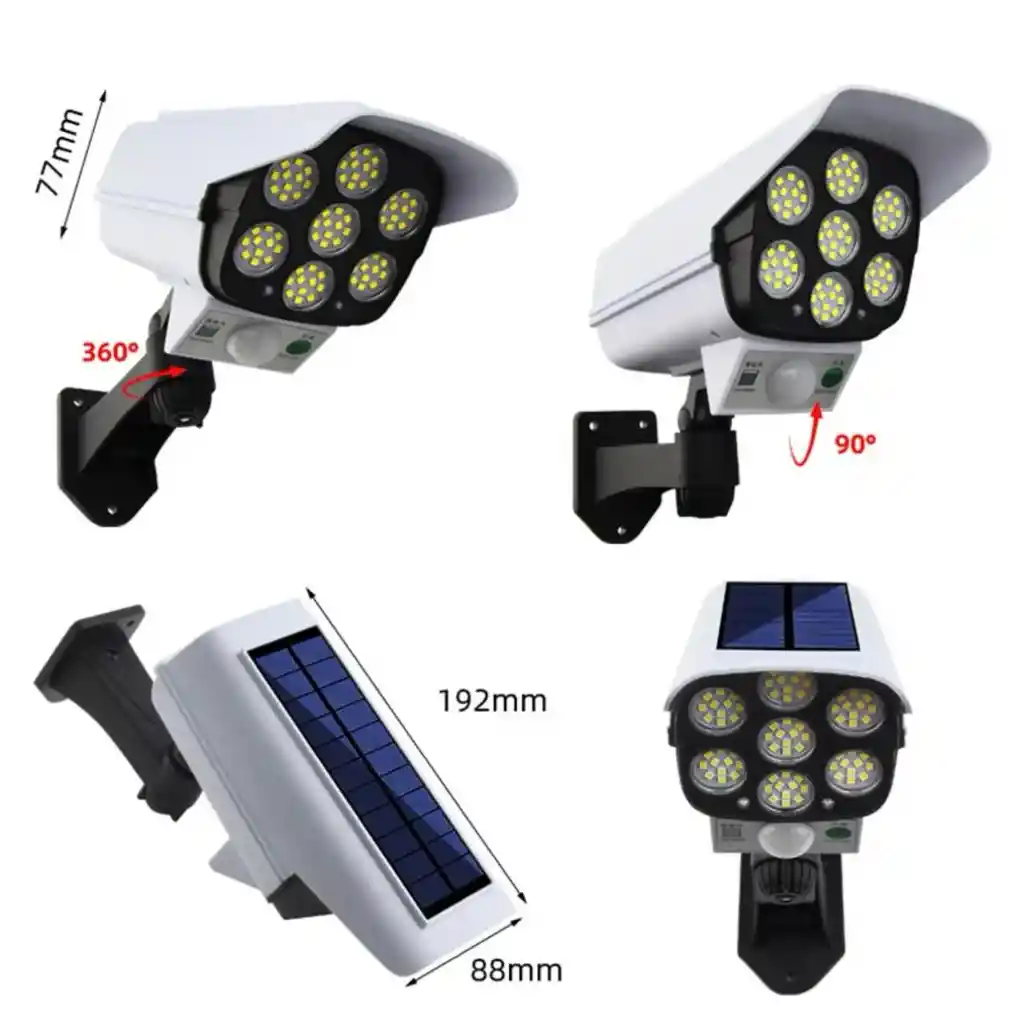 Camara Falsa Solar 77 Led + Control