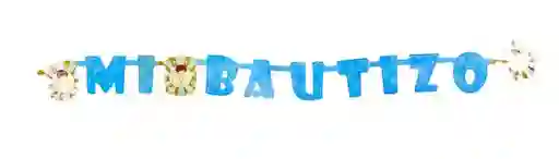 Mi Bautizo Guirnalda Letras Troqueladas Niño
