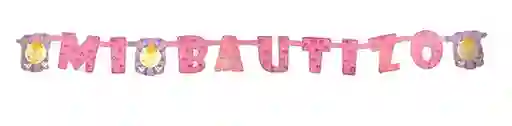 Mi Bautizo Guirnalda Letras Troqueladas Niña