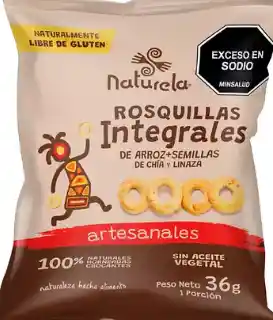 Naturela Rosquillas Integrales Arroz Semillas Chía Linaza 36g