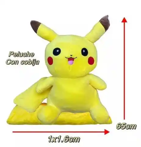 Cobija Frazada Y Peluche 2 En 1 Pikachu