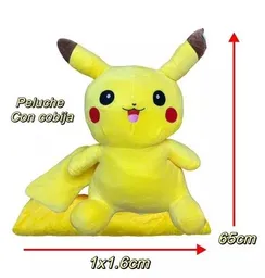 Peluche Cojin Con Cobija Picachu