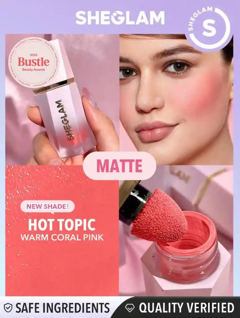 Rubor Liquido Color Bloom Sheglam Tono Hot Topic