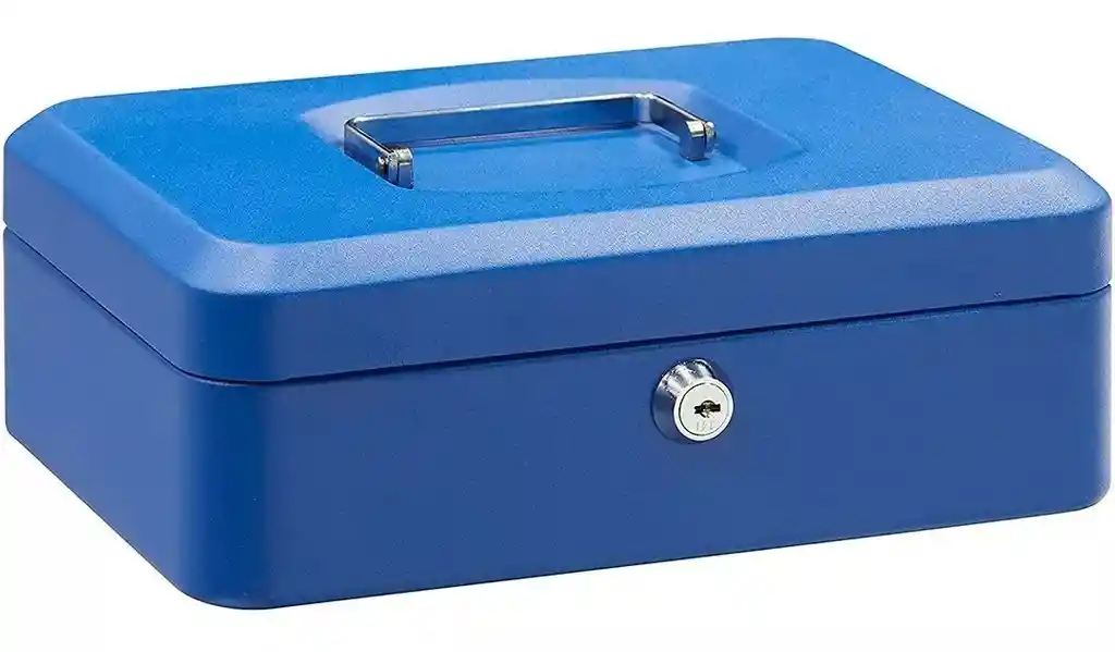 Caja Monedera Grande Con Llave 25cm X 18cm