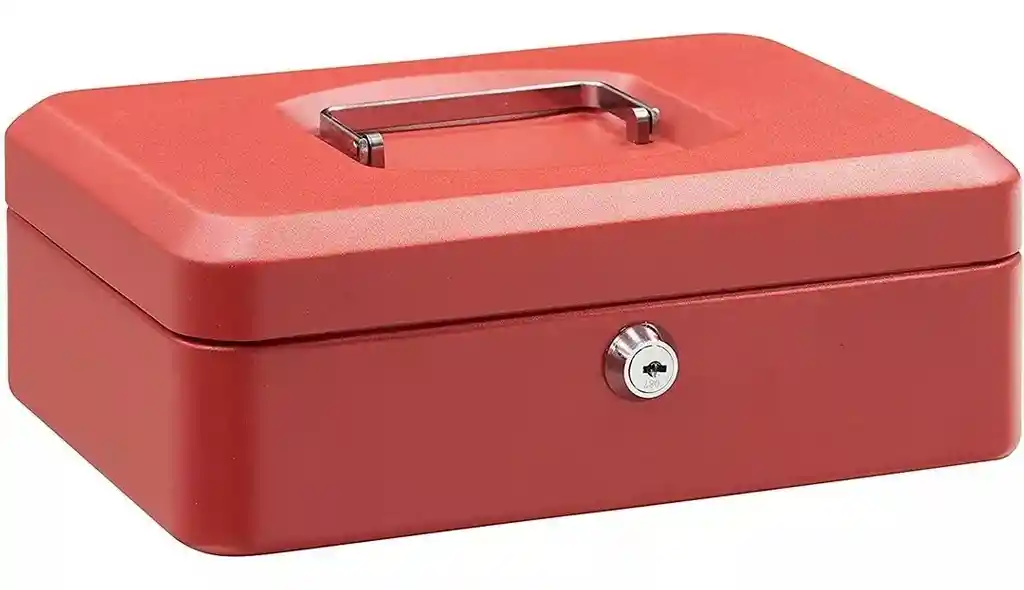 Caja Monedera Grande Con Llave 25cm X 18cm