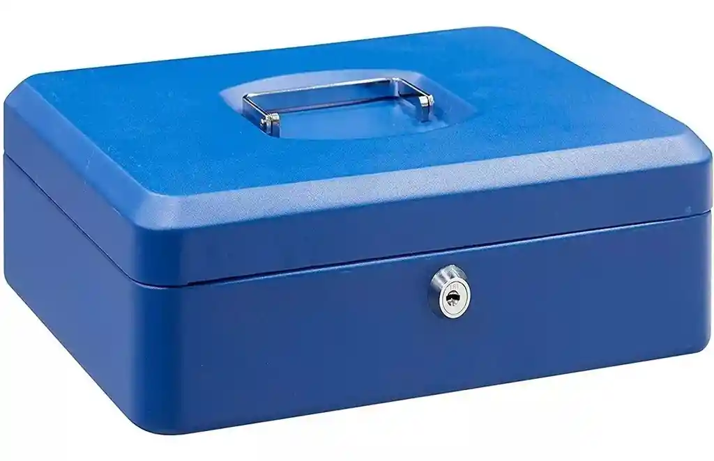 Caja Monedera Extra-grande 30cmx24cm Caja Menor + Llave