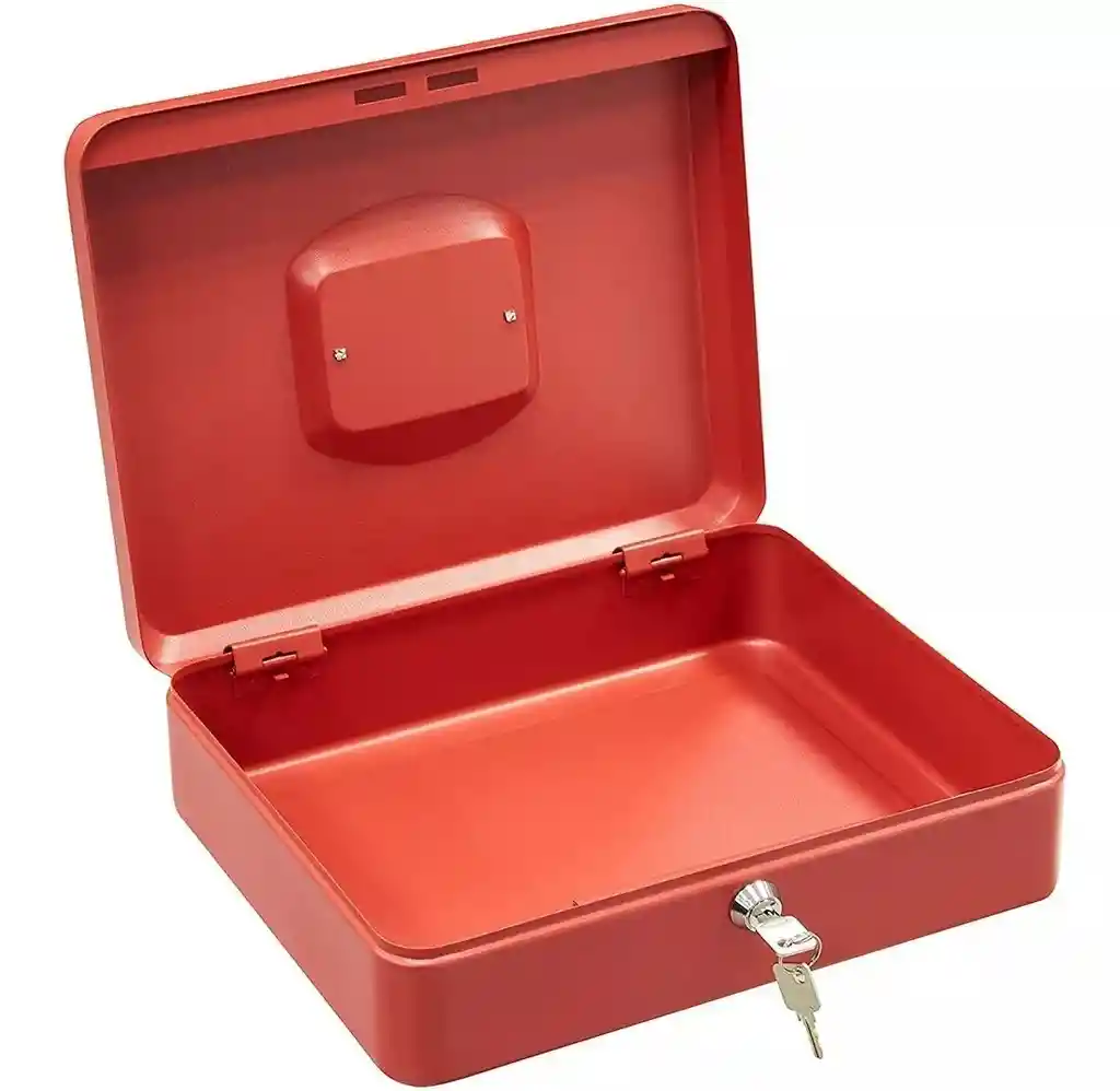 Caja Monedera Extra-grande 30cmx24cm Caja Menor + Llave