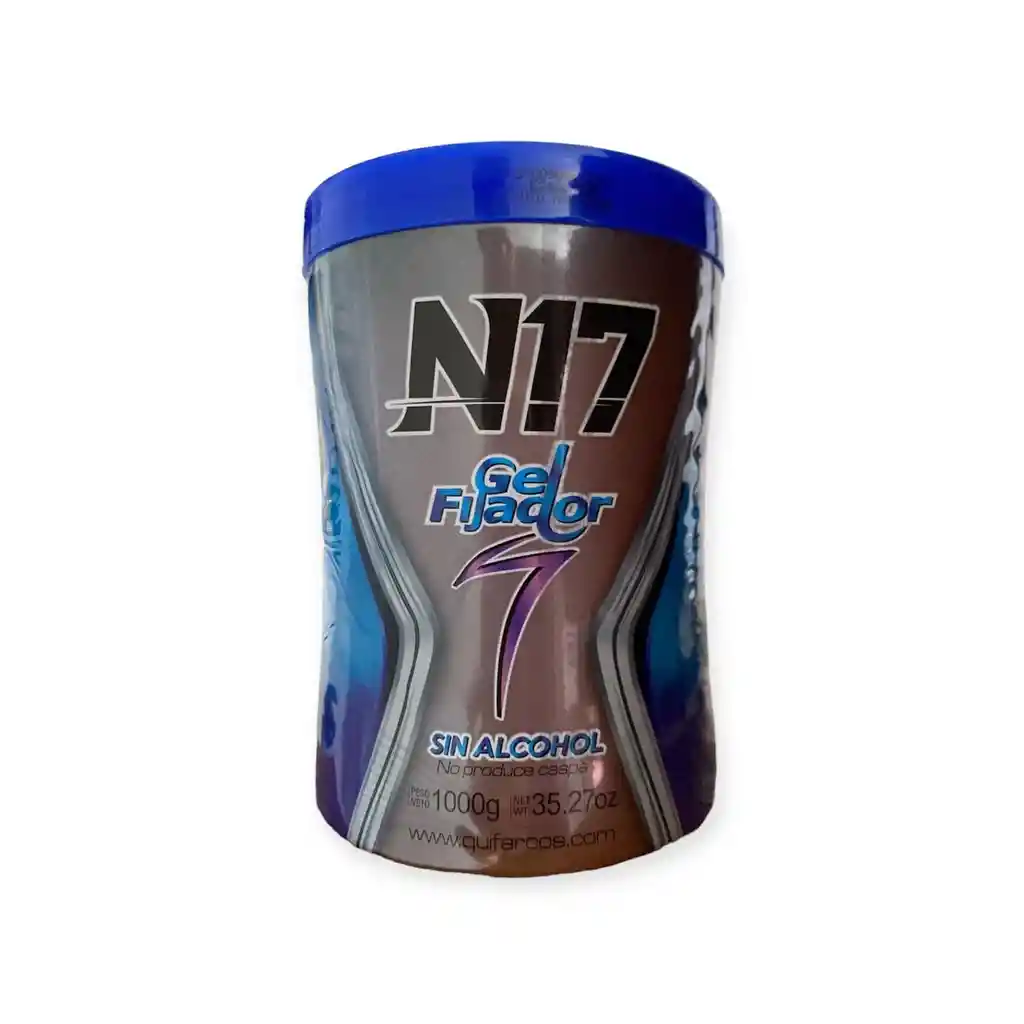 N17 Gel Azul Fijador Sin Alcohol X 1000 G