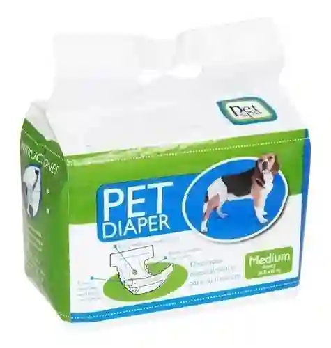 Pañal Para Perro Pet Diapers Talla M 10 Unidades