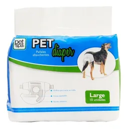 Pañal Para Perro Pet Diapers Talla L 10 Unidades