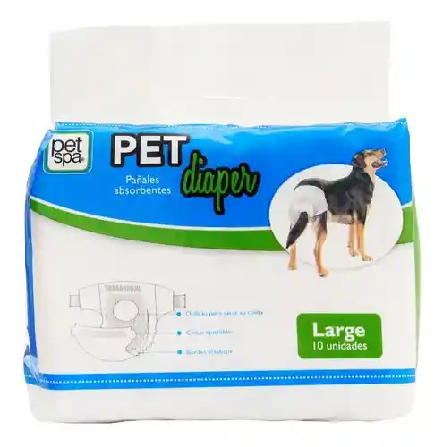 Pañal Para Perro Pet Diapers Talla L 10 Unidades