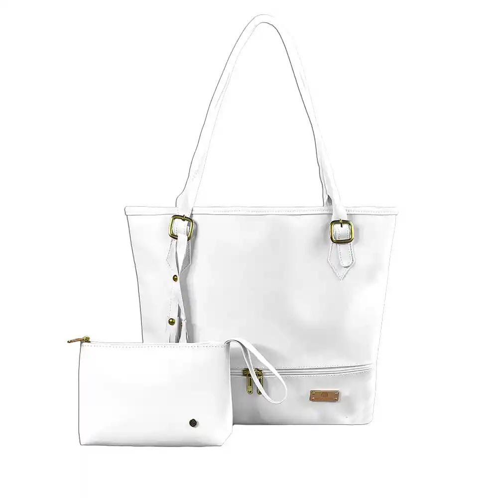 Bolso Dama Cartera Mujer Karla Chacon Asia Blanco