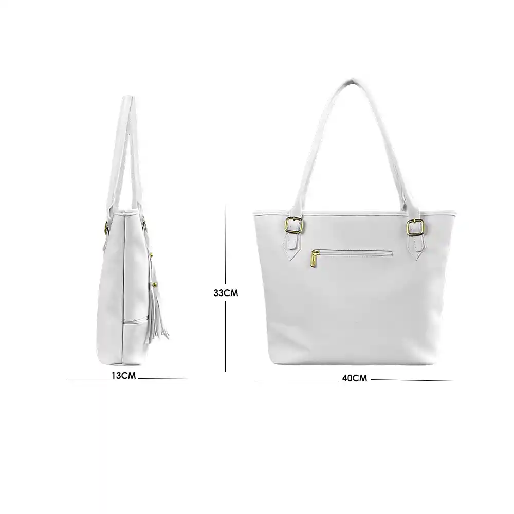 Bolso Dama Cartera Mujer Karla Chacon Asia Blanco