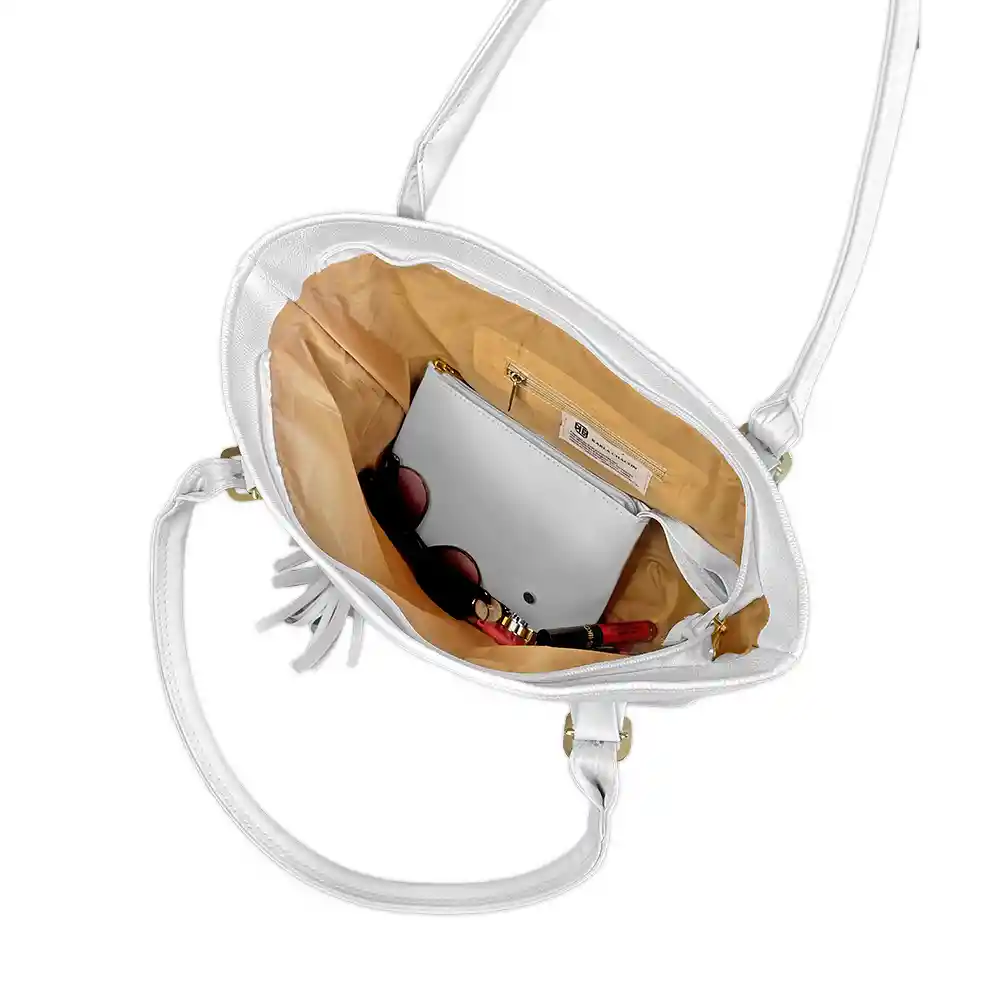 Bolso Dama Cartera Mujer Karla Chacon Asia Blanco
