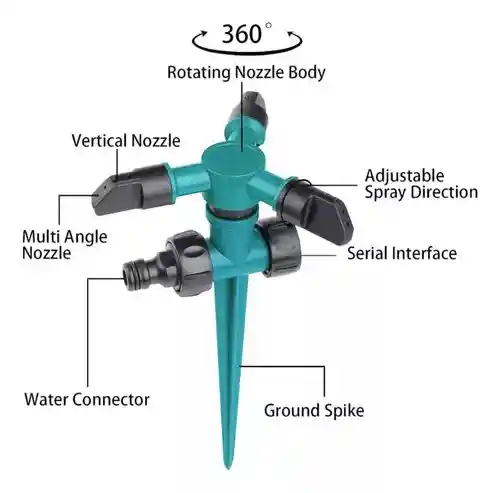 Aspersor De Jardín Para Césped De 360 Grados