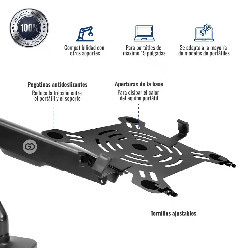 Bandeja Soporte Portátil Computador Montaje Vesa Ajustable