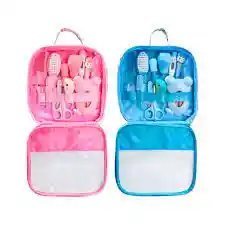 Kit De Aseo Para Bebe Con Estuche 13 Piezas Azul Y Rosado