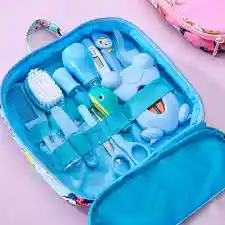 Kit De Aseo Para Bebe Con Estuche 13 Piezas Azul Y Rosado