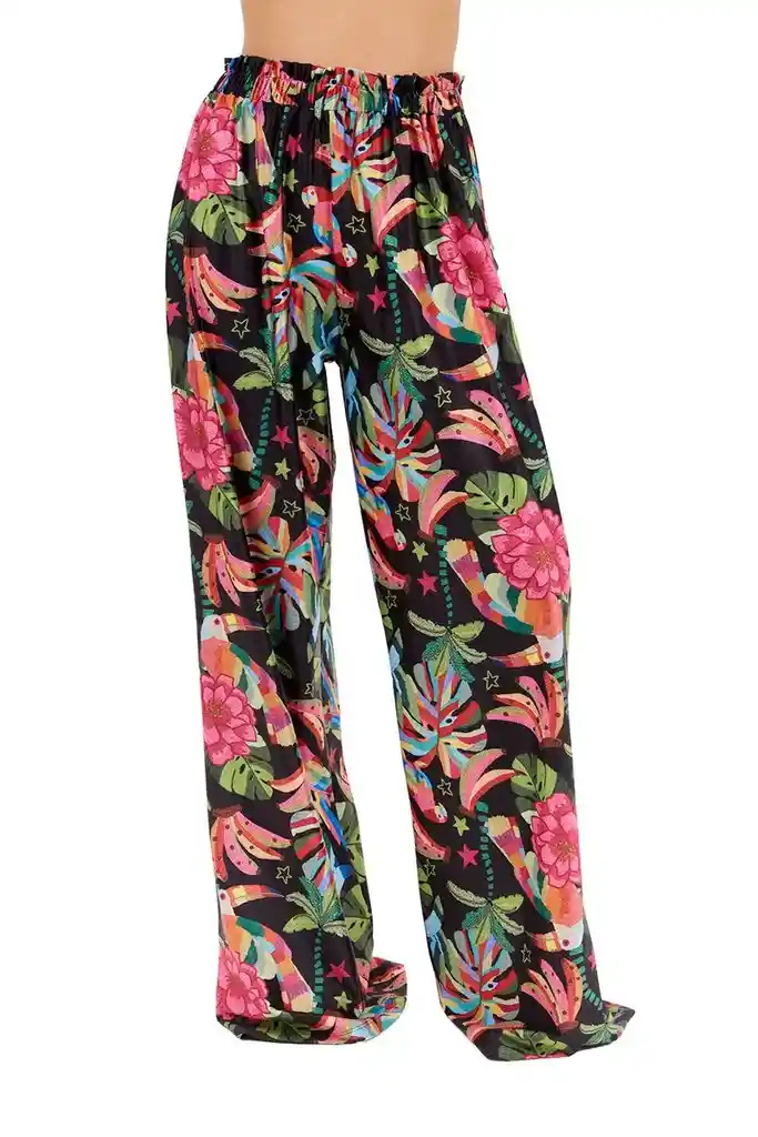 Pantalon Stella Estampado Negro S Mercedes Campuzano