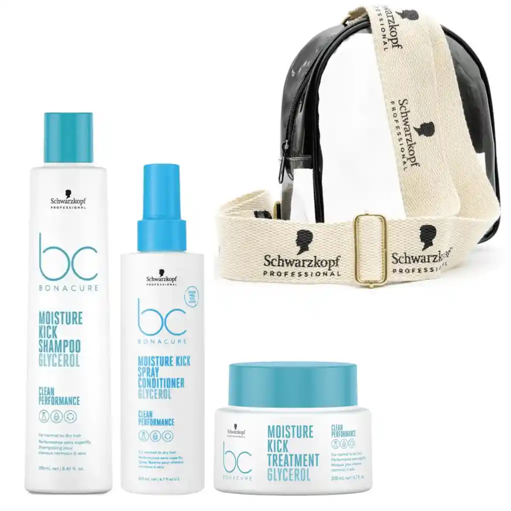 Kit Bonacure Moisture Kick + Bolso Schwarzkopf