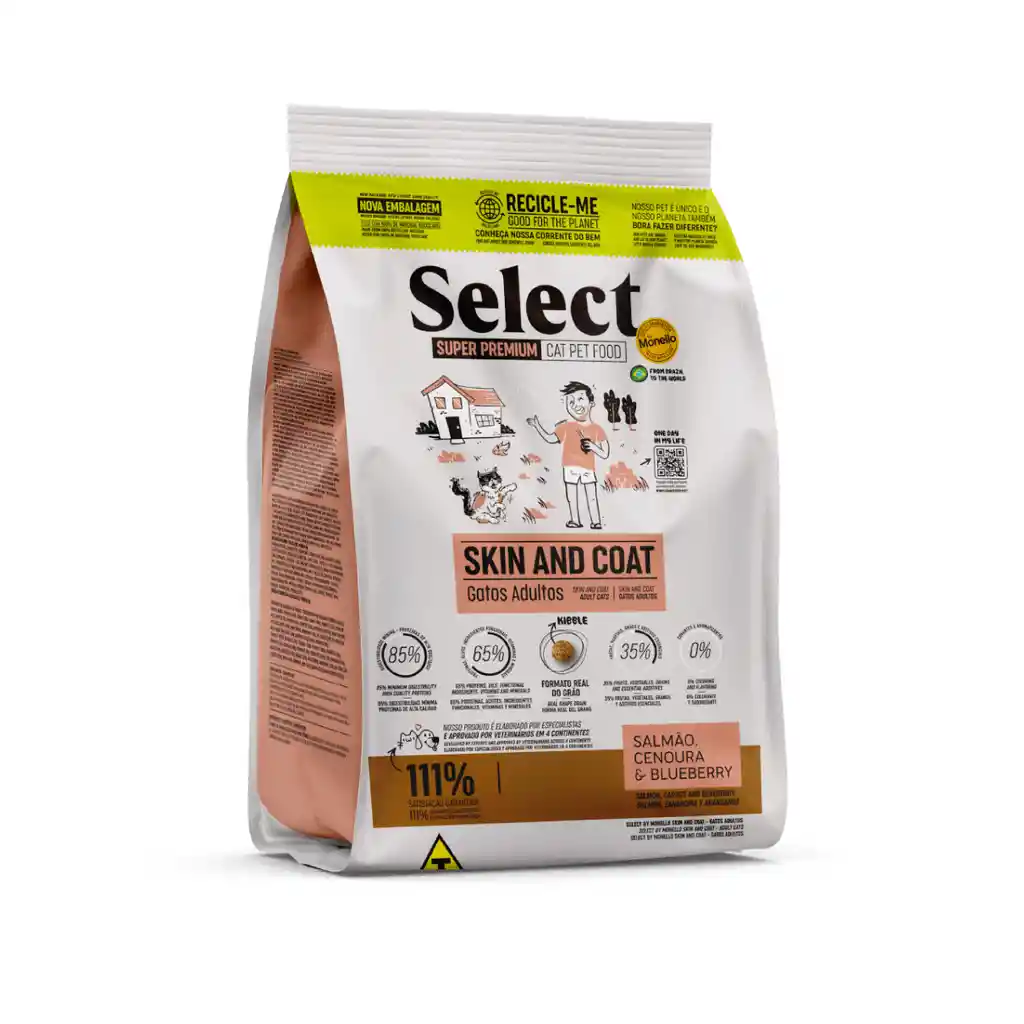 Monello Select Super Premium Gatos Piel Y Pelaje 7kg