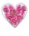 Rosas Preservadas En Corazón De Acrílico