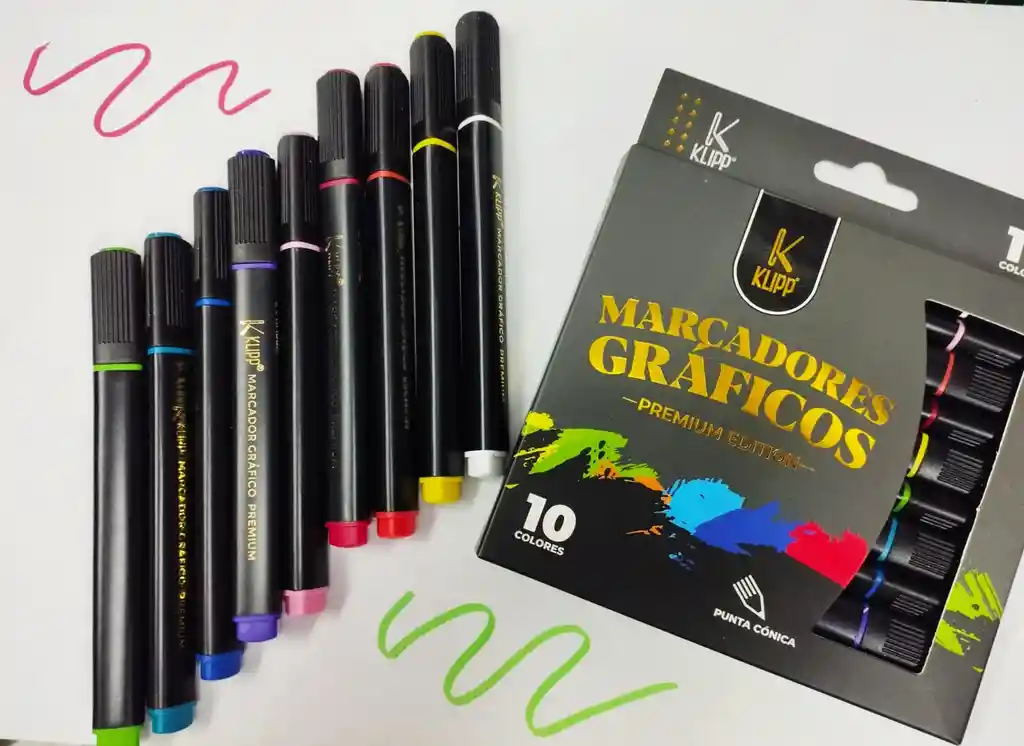 Marcadores Graficos 10colores Klipp