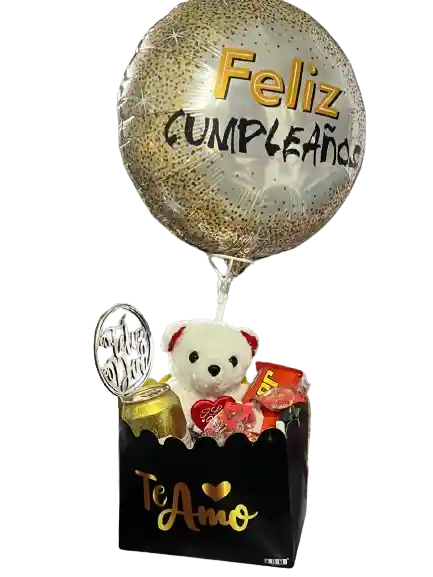 Ancheta Cumpleaños O Feliz Día Peluche Y Dulces