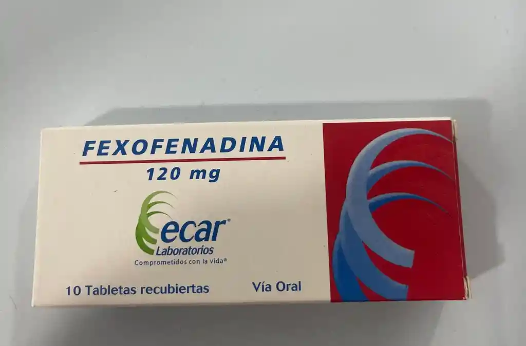 Fexofenadina De 120mg Por 10 Tabletas.