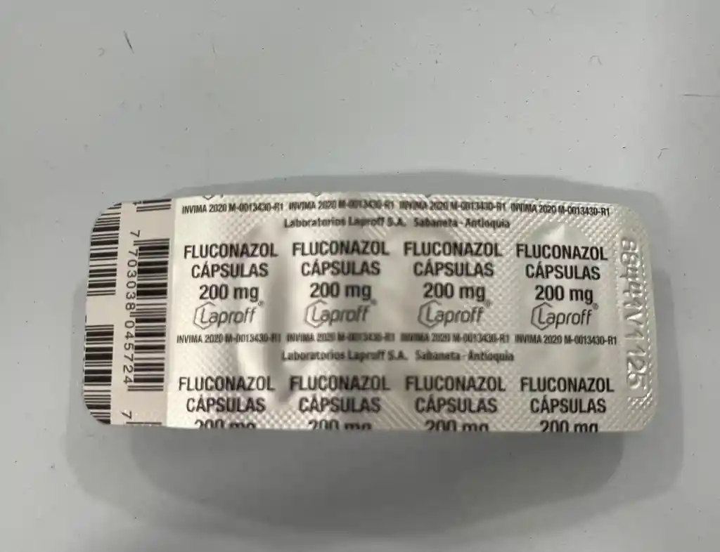 Fluconazol De 200mg Por 4 Caps. Laproff