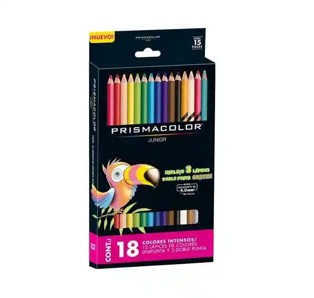 Caja De Colores Prismacolor Junior X 18 Colores / 15 Lapices